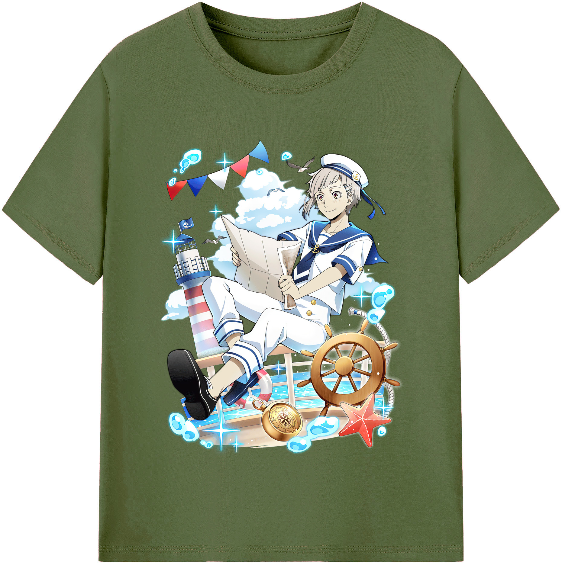 （画像用） 文豪ストレイドッグス Bungo Stray Dogs 綿100％半袖Tシャツ（フロントプリント）